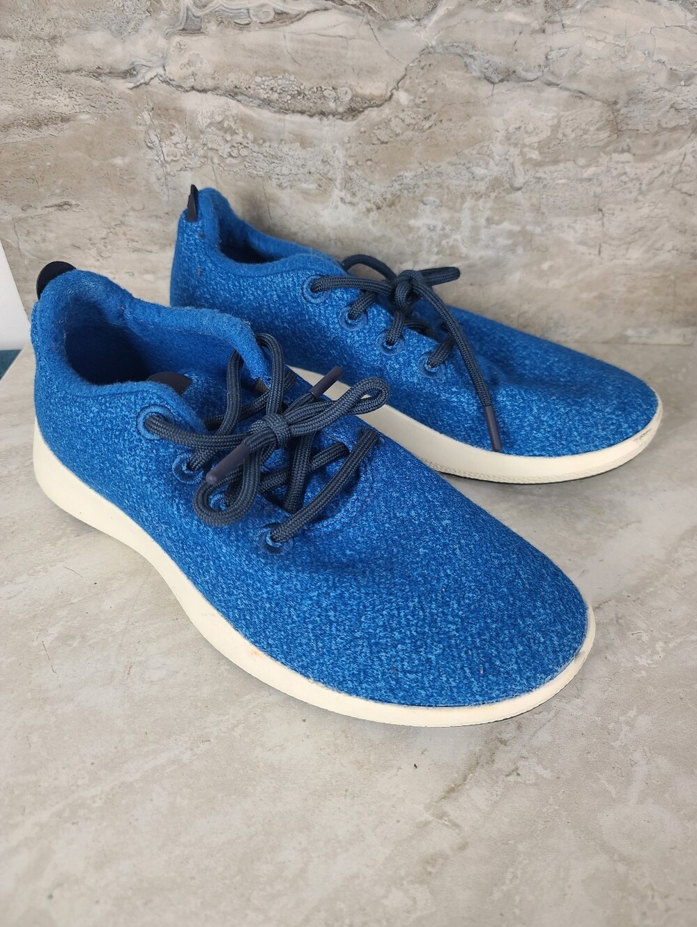 Allbirds Wool Runner Mizzle Vibrant Blue Lace-Up Merino Wool Everyday Sneaker 10